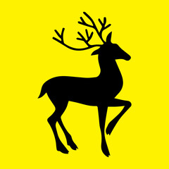 Vector Illustration Silhouette Deer