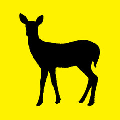 Vector Illustration Silhouette Deer