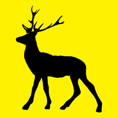 Vector Illustration Silhouette Deer
