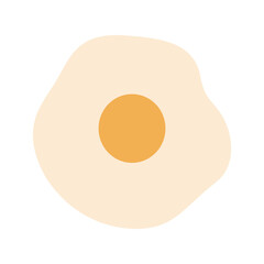 Cute fried egg illustration