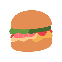 Cute burger illustration