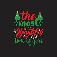 Fototapeta na wymiar Christmas T-Shirt typography SVG Design Vector File