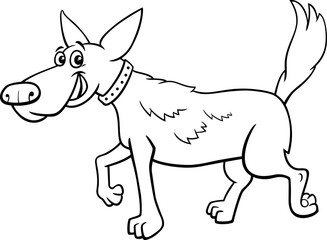 cartoon dog comic animal character coloring page