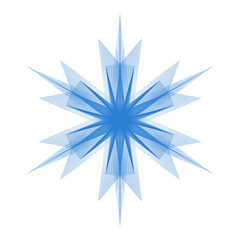 Blue christmas snowflake png without background 