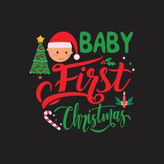 Christmas T-Shirt  typography SVG Design Vector File