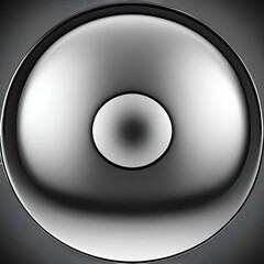 silver futuristic metallic sphere, ball, bowl in photostudio