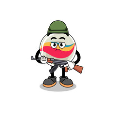 Cartoon of marble toy soldier