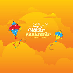 Happy Makar Sankranti Festival Background Design Template