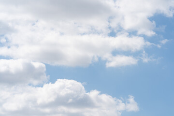 Fototapeta premium beautiful paradise blue sky with a lot of clouds in the sky like a haven environment mood and tone.