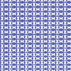 Vector seamless texture with white geometric pattern of letters on a blue isolated background. Vector texture with white lettering ornament. White letters, v,p,r,n,t,l,d, on a blue isolated background