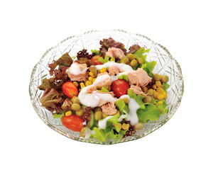 salad with tuna on transparent png