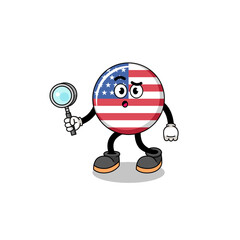 Mascot of united states flag searching