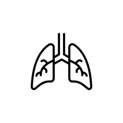 lungs vector icon. office and business icon outline style. perfect use for logo, presentation, website, and more. simple modern icon design line style
