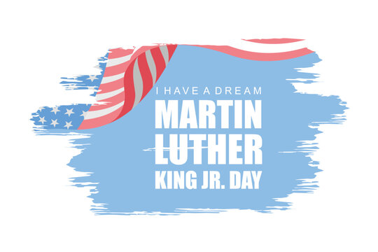 martin luther king day banner layout design, flat vector modern illustration