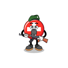 Character cartoon of switzerland as a special force