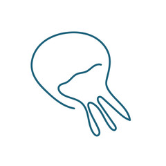 jelly fish line hand drawn vector element