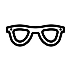 Fototapeta premium summer glasses frame line icon vector. summer glasses frame sign. isolated contour symbol black illustration