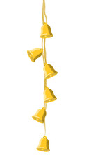 bell string hanging on a rope, to celebrate the merry christmas isolated transparent background png
