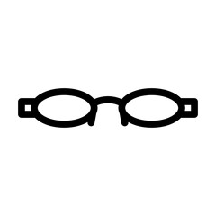 retro glasses optical line icon vector. retro glasses optical sign. isolated contour symbol black illustration
