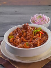 chicken curry  with cashew flavoured
most preferred dish in wester part of Maharashtra