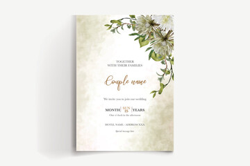 SAVE THE DATE FLORAL INVITATION TEMPLATE