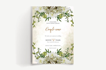 SAVE THE DATE FLORAL INVITATION TEMPLATE
