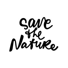 save the nature Earth day April 22 illustration. ECO logo vector