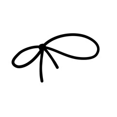 Obraz na płótnie Canvas Rope bow hand drawn