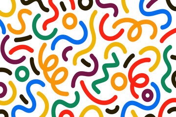 Abstract trendy background design in trendy and ethnic style. Retro modern illustration outline stroke pattern