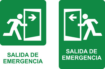 cartel salida de emergencia