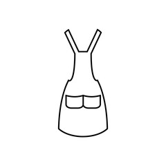 Apron icon vector set. Robe illustration sign collection. pinafore symbol or logo. 