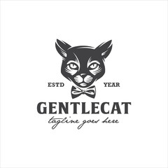 Cat Logo Design Stock Vector Image