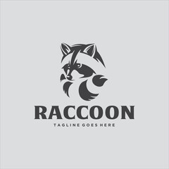 Raccoon Logo Design Stock Vector Image