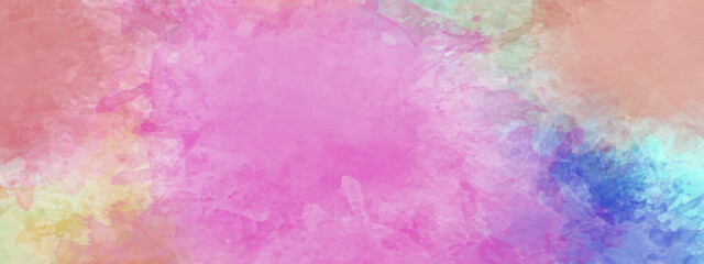 Abstract watercolor background Colorful Lgalaxy nebula art painting background.
Colorful watercolor stains on paper. Abstract colorful painting for texture background.
