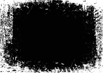 Vector background. rectangle for image. distress texture . Grunge Black texture . 