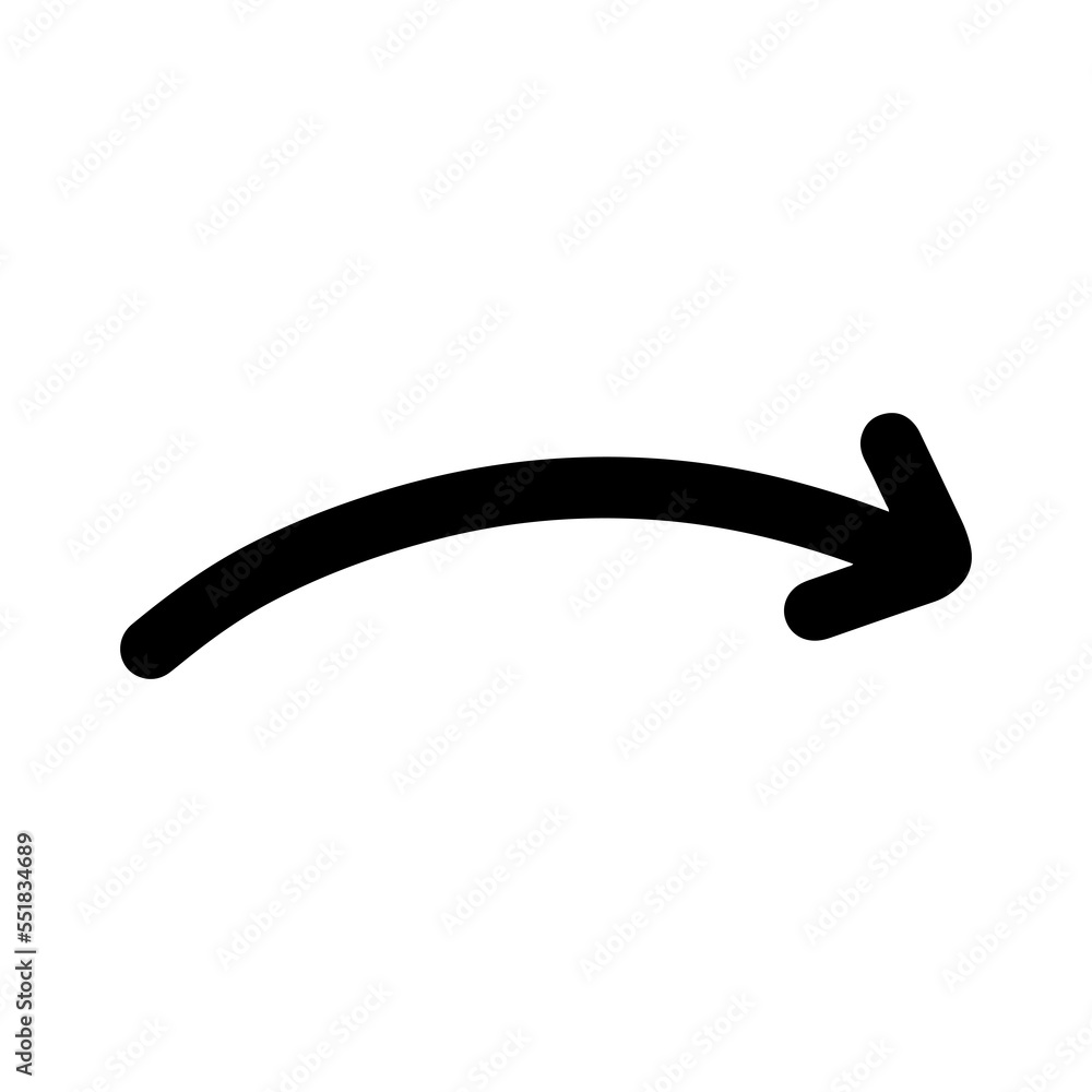 Poster Simple black arrow for design element