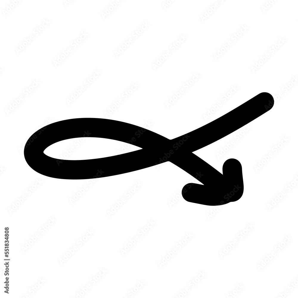 Poster Simple black arrow for design element