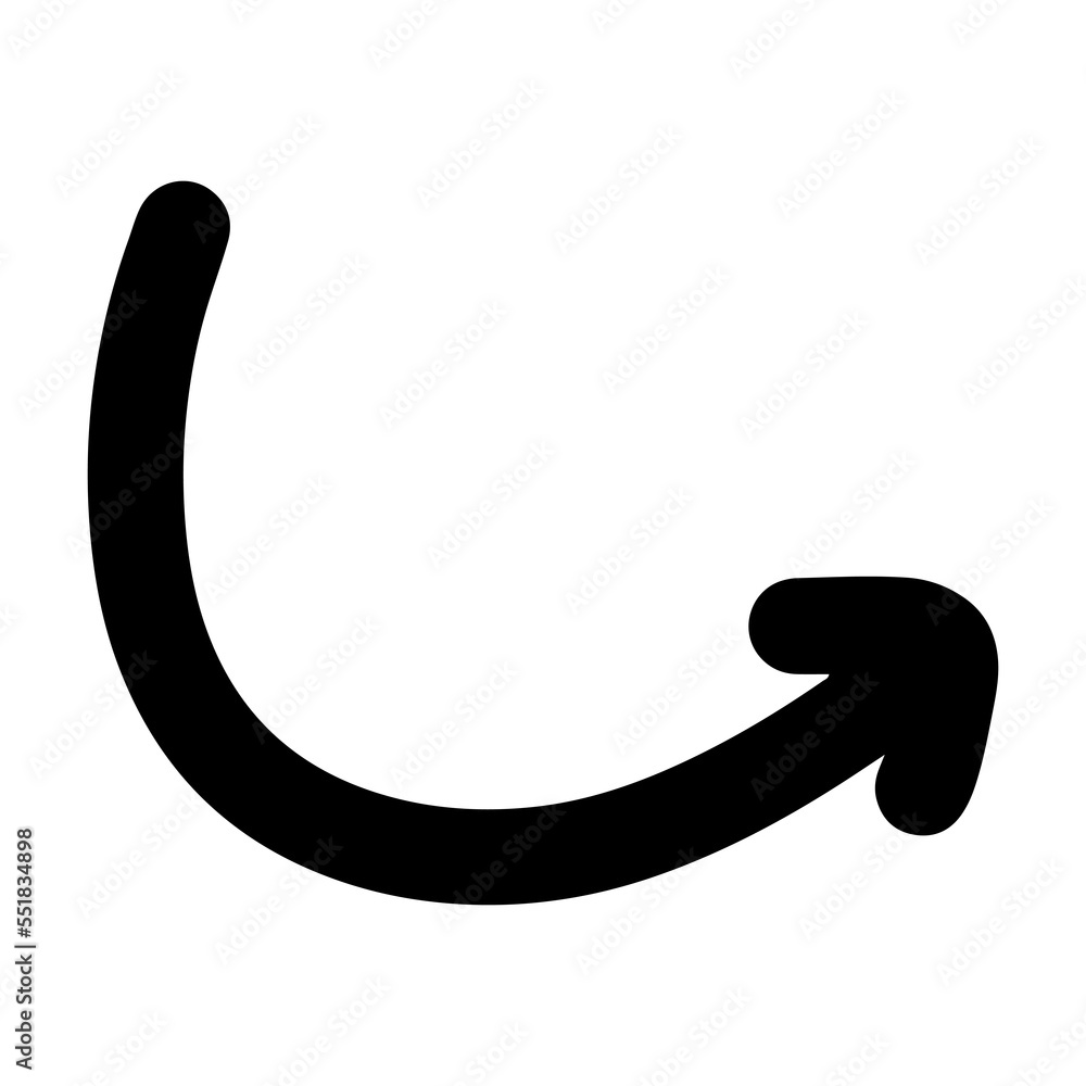 Poster Simple black arrow for design element