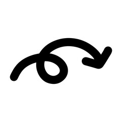 Simple black arrow for design element