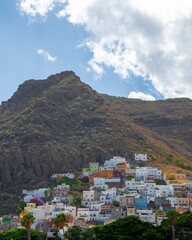 View of the village of the mountains of Tenerife