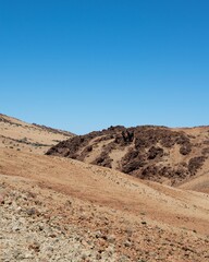El teide landscape in the desert