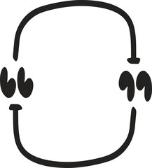 Quote box icon. Texting quote box. Blank template quote text