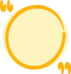 Quote box icon. Texting quote box. Blank template quote text
