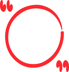 Quote box icon. Texting quote box. Blank template quote text