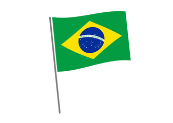 風にたなびくブラジルの国旗
