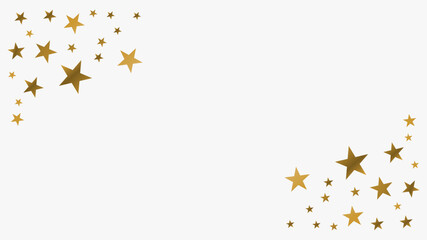 golden stars pattern on blank white background