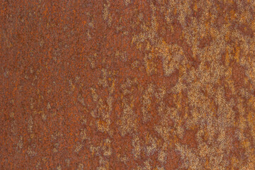 Panoramic grunge rusted metal texture, rust and oxidized metal background. Old metal iron panel