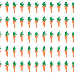 Carrot. Doodle illustration of carrots. Image for postcards and scrapbooking. Seamless pattern.