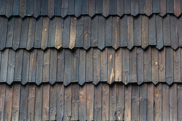 Perspective wood roof texture - Old wooden roof texture