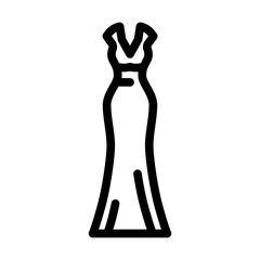 Obraz na płótnie Canvas column wedding dress line icon vector. column wedding dress sign. isolated contour symbol black illustration